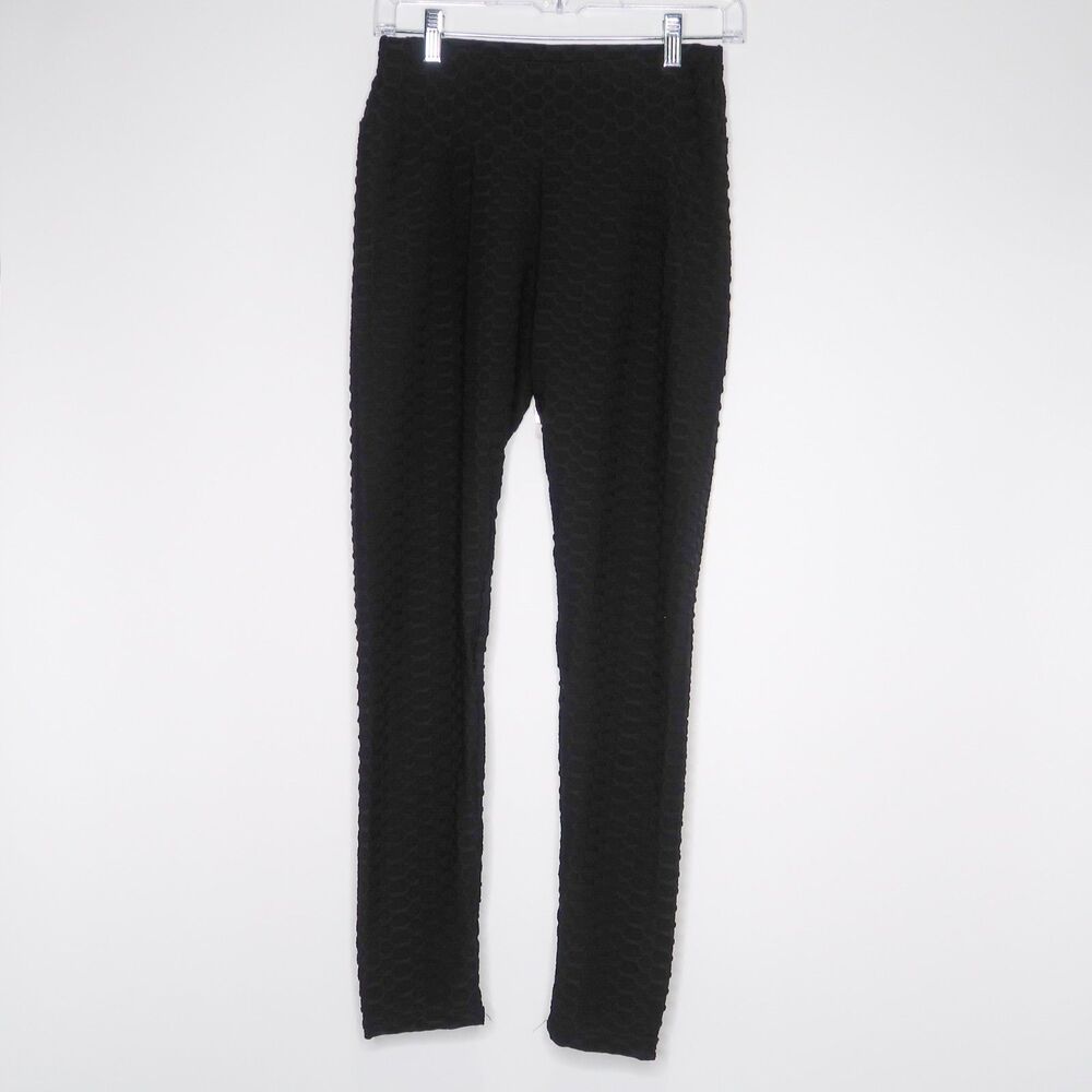 Womens Scrunch Booty Leggings Small Black Active Gym Workout Pilates Yoga‎